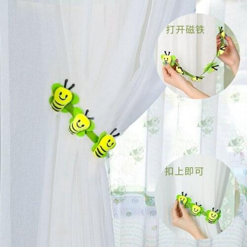 Bee Curtains Tieback Holder Magnet Curtains Buckle Clips Magnetic Shower Curtain Strap Accessories Home Decoration
