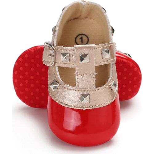Soft Soled Baby First Walkers Cute Baby shoes Princess Baby Girl Shoes PU Infant Walking Dress Shoe