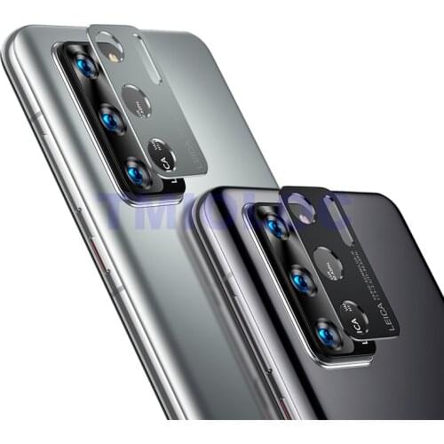 For Huawei P40 Pro Camera Screen Protector Aluminum Alloy Back Lens Protection Case for Huawei P40 Full Cover Ring Black