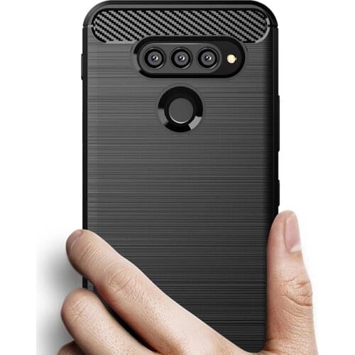 For LG K50S Q70 G8X V50s V40 V35 V30S V50 Plus ThinQ Case Carbon Fiber Cover for LG Stylo 7 Phone Case Cover Shockproof Bumper