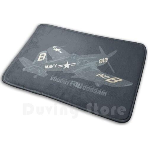 Vought F4u Ww2 Vintage Usaf Us Navy Carpet Mat Rug Cushion Soft Vintage Airplane Plane Ww2 Navy Army Vought F4u
