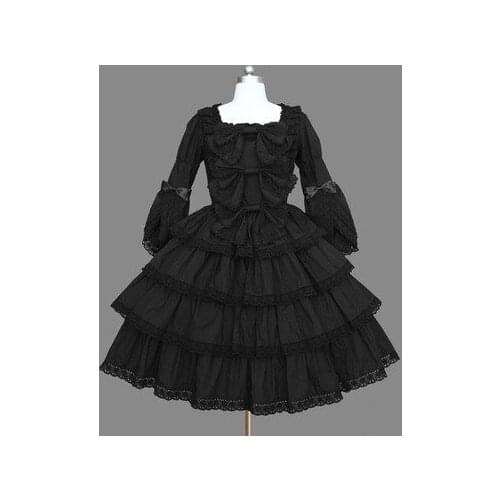 LLT060) Lolita Three Quarter Sleeveless Sweet Lolita Short Dress Ball Gown Fancy Prom Dress Halloween Party Masquerade Costume