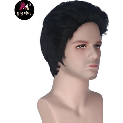Miss U Hair Synthetic Short Straight Black Color Hair Cosplay Costume Party Wigs Halloween