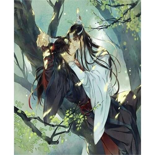 Mo Dao Zu Shi Wei Wuxian Lan Wangji 5D Diy Diamond Painting Full Round Figure Mosaic Embroidery Cross Stitch Room Decor XN1124
