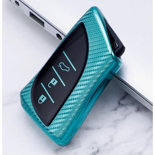 Fashion Carbon Fiber TPU Car Key Remote Case Cover For Lexus UX200 UX250h ES200 ES300h ES350 US200 US260h 2018 2019 Accessories