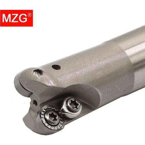 MZG EMR 25mm 32mm CNC Metal Working Lathe Carbide Inserts End Mill Arbor Cutting Machining Round Nose Milling Cutter