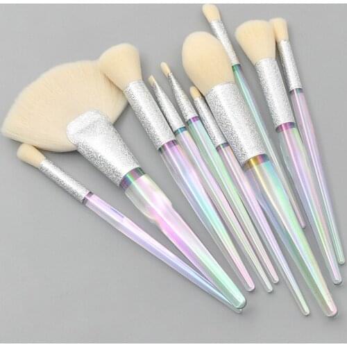 10 PCS Makeup Brush Beauty Tools Eye Shadow Brush Eyebrow Brush Foundation Brush Cosmetic Tools High Quality With Bag New