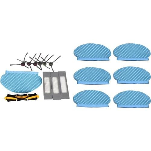 6Pcs Mop Cloth Pads Set With For Ecovacs Deebot Ozmo 920 950 Filter Side Brush Kit Vacuum Cleaner Accessories