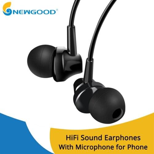 Earphones with microphone Wired bass stereo earphones with microphone for iphone mobile phone 3.5mm sports earphone running