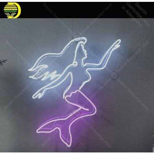 Neon light Signs Mermaid Sexy Girl Neon Bulb sign not LED Lamp Handcraft room Store display neon Letrero Neon enseigne lumine