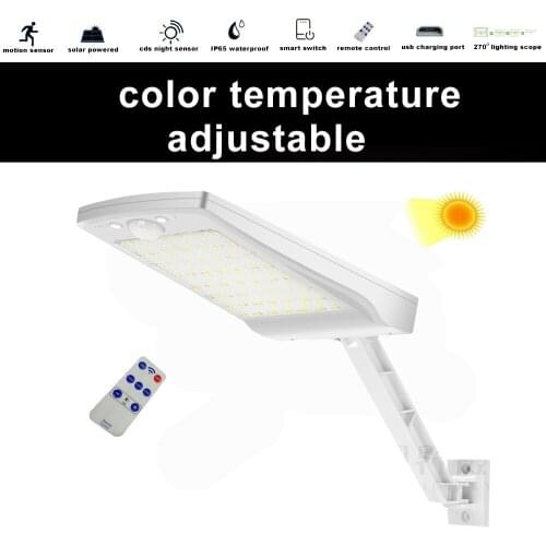 Newest Solar led Lamp Outdoor Waterproof Garden Wall Light With 56 leds Adjustable Angle Security Lighting