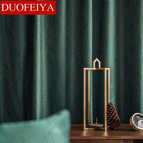 GAFUHOME2021 New New Chinese Style Light Luxury European Style Jacquard 100 Full Blackout Luxury Curtains Living Room Study