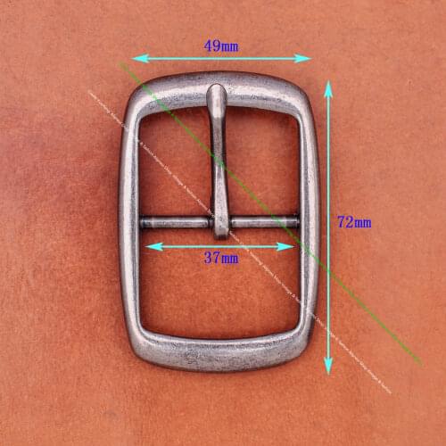 Sturdy Heavy Duty Antique Silver Plated Men Huge Center Bar Leathercraft Jeans Belt Buckle Hardware Replacement Fit 37m