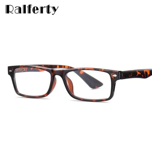 Ralferty Vintage Small Rectangle Reading Glasses For Women Computer Anti Blue Light Glasses Men Farsightedness Diopters Plus