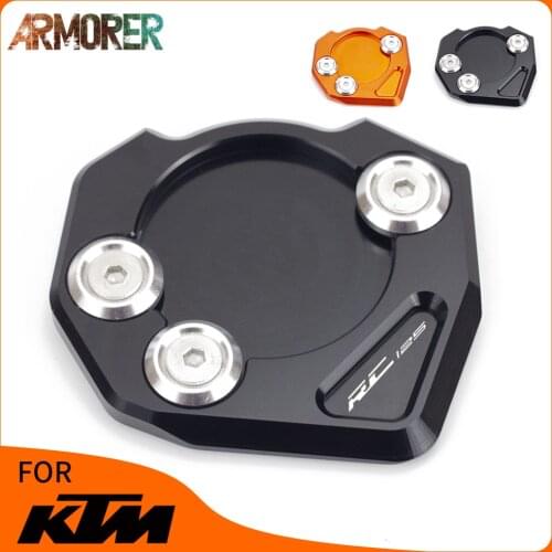 RC 125 200 250 390 Motorcycle CNC Kickstand Sidestand Stand Extension Enlarger Pad For rc125 2014 - 2019 RC390 2014 - 2018 2017