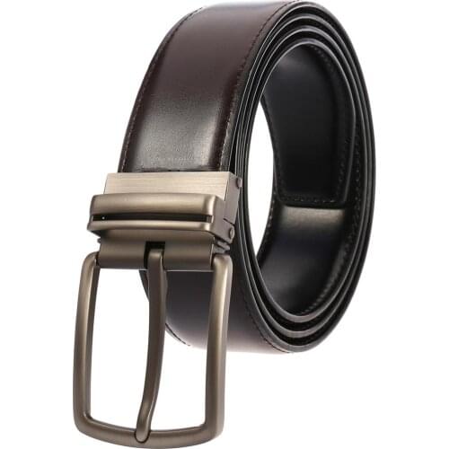 Leather Belt Men Vintage Male Cow Genuine Leather Waist Strap Pin Buckle Fashion Designer Belts For Men Fashion Belt