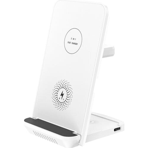 REXLIS Wireless Charger Holder Fast Charging Dock Folding Charge Station for iphone Apple Watch Airpods