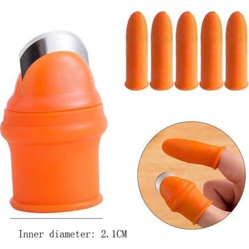 5 Finger cot Silicone Thumb Knife Kitchen Knives Accessories Finger Protectors Protective Nails Cutter Garden Picking Plant Tool