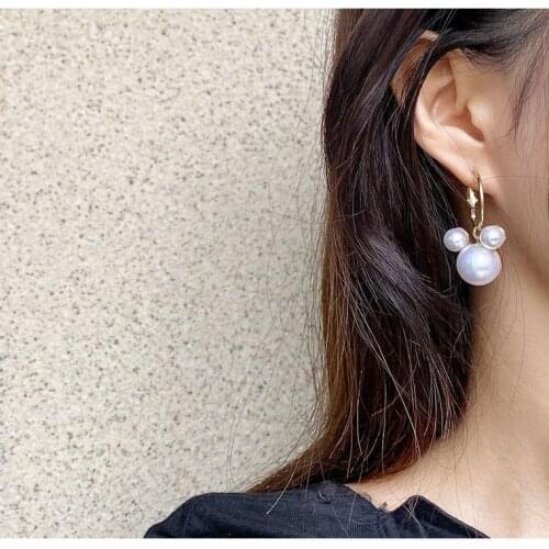 Bulk Cute Drop Earrings Animal Pearl Mouse Pendant Charm Fashion Jewelry Party Gifts 2021 New For Women Accessories Wholesale