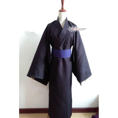 Universal Summer Matsuri Mens Noragami Yato Black Kimono Yukata Cosplay Costume Custom Made Free Shipping