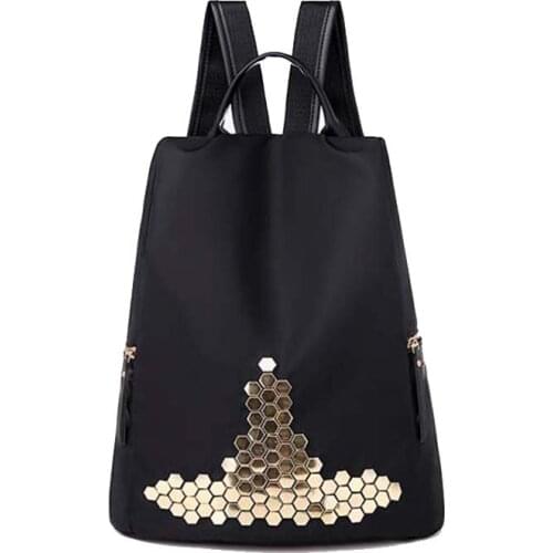 Woman Anti-theft Backpack Female 2019 New Street Fashion Sequine Design Large Capacity Oxford Cloth Travel Ladies Daypack Bag