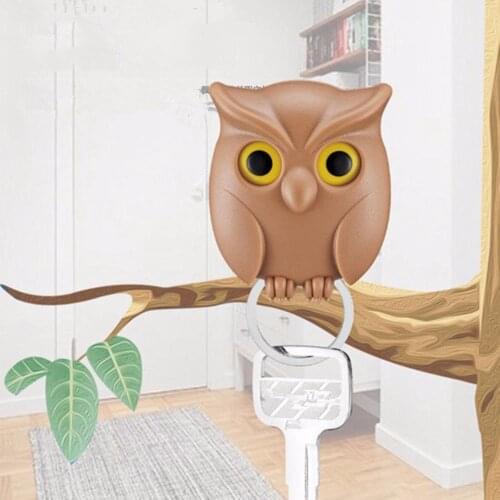 1 PCS Night Owl Magnetic Wall Key Holder Wall Magnets Keep Keychains Hooks