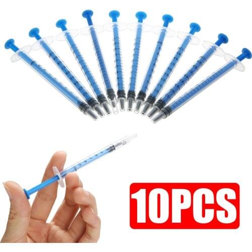 10pcs 1ml Plastic Industry Syringe Disposable Syringe Sterile Oral Dispensing Injector Liquids Mixing No Needles Plastic Syringe