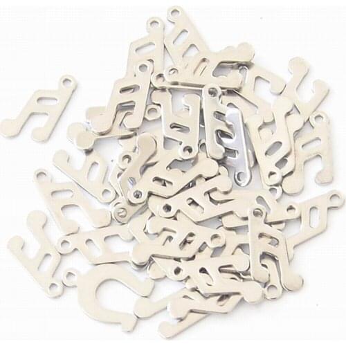 100pcs/Lot Stainless Steel Musical Notation DIY Charms Pendants for Jewelry Making Necklace Bracelet Accessories 8*12mm