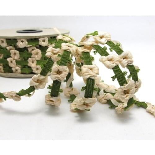 2 Yards Ivory Ombre Beanie Shape Color Woven Rococo Ribbon Trim|Decorative Floral Ribbon|Scrapbook Materials|Decor