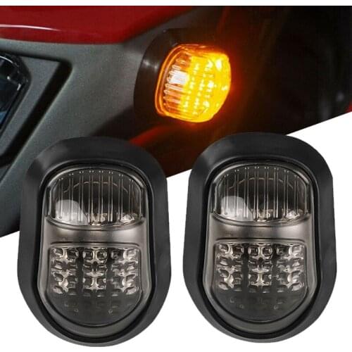 2 PCS Motorcycle Turn Signals Light Indicators Blinker Lamps Amber 9 LED Flush Mount Motorbike Flasher Turn Signal Light DC 12V