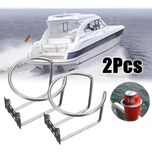 2pcs Universal For Boat Ring Cup Holder Water Drink Beverage Bottle Stand Holder For Marine For Boat Yacht Truck Stainless Steel