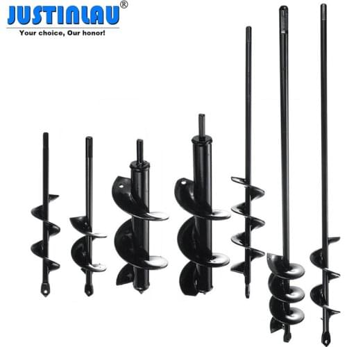 7 Sizes Garden Auger Drill Bit Tool Spiral Hole Digger Ground Drill Earth Drill For Seed Planting Gardening Fence Flower Planter