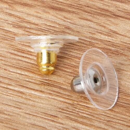 7x11mm 50pcs Stud Earring Plastic Backs Stopper Butterfly Scrolls Ear Post Nuts Jewelry Findings Components Jewelry Accessories