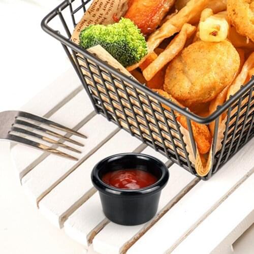 Sauce Bowl Round Glossy Melamine 6cm 50ml Black Mini Dipping Cup American Tableware Sauce cup small bowl