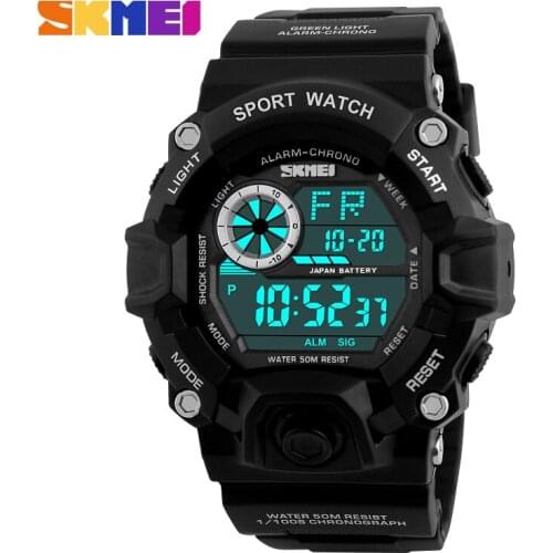 SKMEI Men Digital Sports Watches LED Military Swim Wristwatches Waterproof Alarm Chronograph Outdoor Watch Men Clock