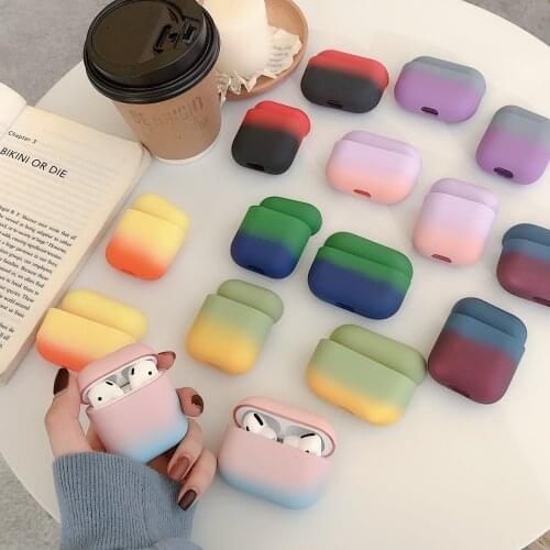 Gradient Cute Earphone Cases For Apple AirPods Pro 3 Candy Colorful Cover Air Pods 2 1 3 Protection Luxury Hard PC Fashion Boite