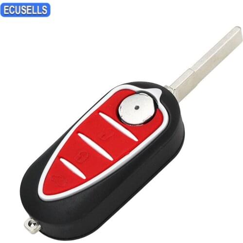 3 Button Folding Remote Key Case Shell Flip Car Key Housing for Alfa Romeo Mito Giulietta GTO 159 GTA 147 156 166 GT Uncut Blade