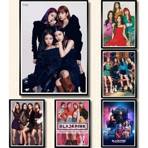 Crazy cool girl black pink star pictures movie character posters and prints canvas painting wall art pictures for life