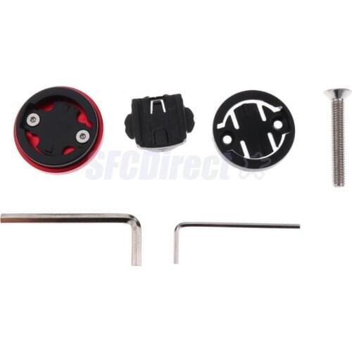 Road Mountain Bike Computer Holder Stem Top Cap Bicycle Stopwatch GPS Mount Bracket Red Black