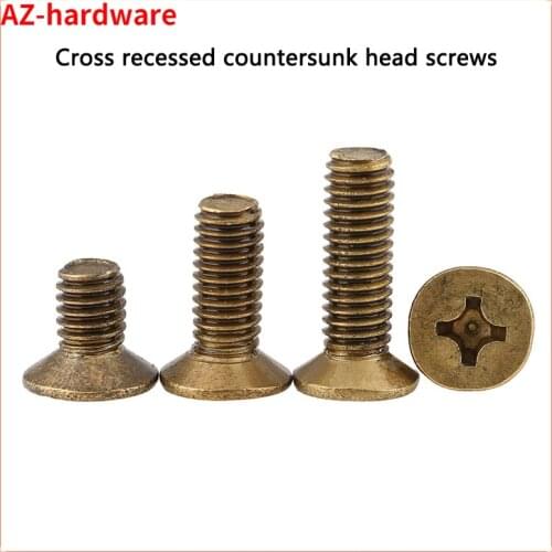 GB819 copper screw, screw, countersunk head, screw, screw, M2 M2.5M3M4 10Pcs