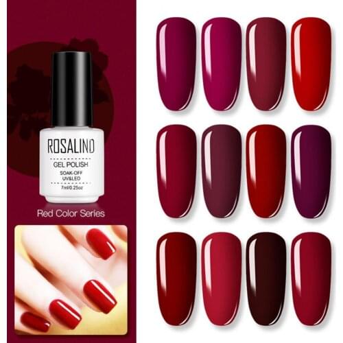 7ML Nail Gel Polish Bright Red Colour Nare Art Tools Nail Beauty Long-Lasting Fast-Dry Wine Red UV Glue Nail Polish For Fall