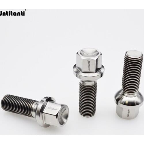 Jntitanti Gr5 titanium alloy hub lug bolt M14*1.5*28-50mm colorful for Mercedes BENZ