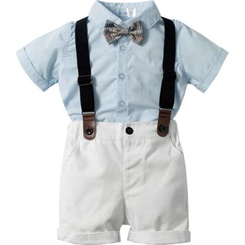 Boys' short sleeve suit childrens clothes 2-piece set
