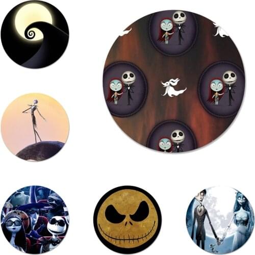 Cartoon Tim Burton Badge Brooch Pin Accessories For Clothes Backpack Decoration gift 58mm