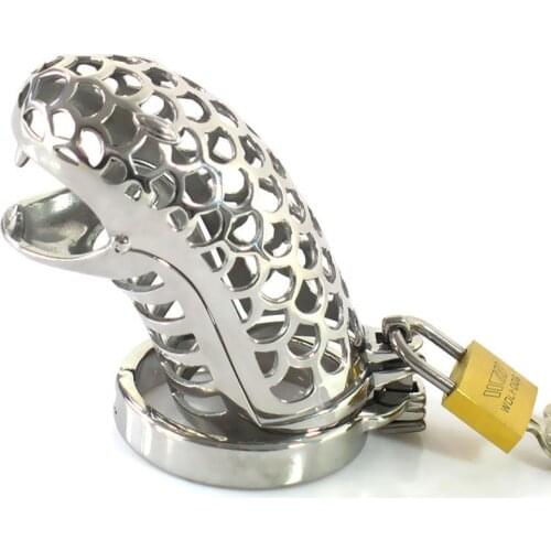 Male Chastity Lock Penis Bondage Metal Cock Cage Cbt Bdsm Chastity Cage Device Adult Sex Toys For Men Dick Erotic Cb6000