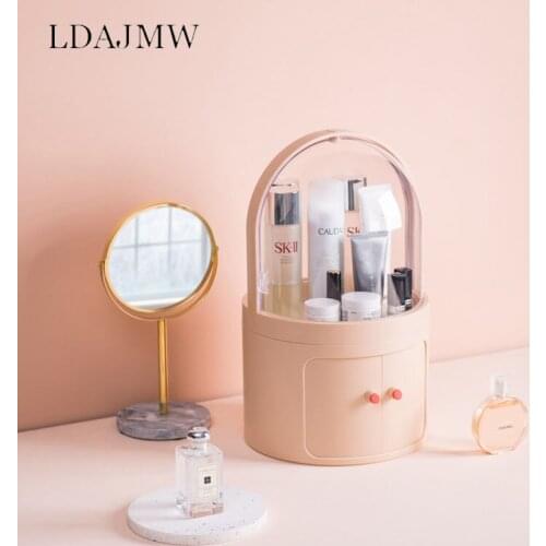 Cosmetic Storage Box Transparent With Lid Skin Care Product Container Dustproof Desktop Organizer Household Goods