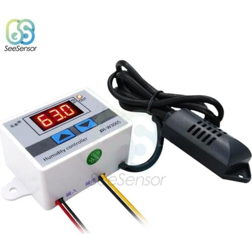 XH-W3005 12V 24V 110V-220V Digital Humidity Controller Humidistat Hygrometer Humidity Control Switch Regulator Humidity Sensor