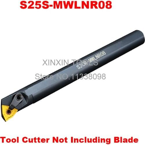 S25S-MWLNR08/ S25S-MWLNL08 25mm Lathe Cutting Tools CNC Turning Tool Machine Tools Internal Metal Lathe Tool Boring Bar MWLNR/L