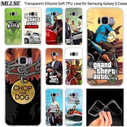 Hot GTA 5 Game Silicone Case For Samsung Galaxy Note 10 Plus S8 S9 S10 Plus 5G S6 S7 Edge S5 S10e Note 5 Fashion Cover
