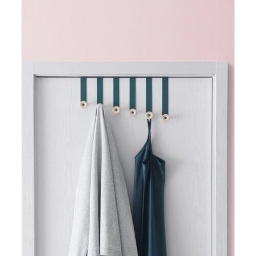 Nordic Iron ABS Geometric Door Storage Rack with 6 Hooks Coat Hanger Clothes Stand Home Organizer Bathroom Tool For Scarf Hat